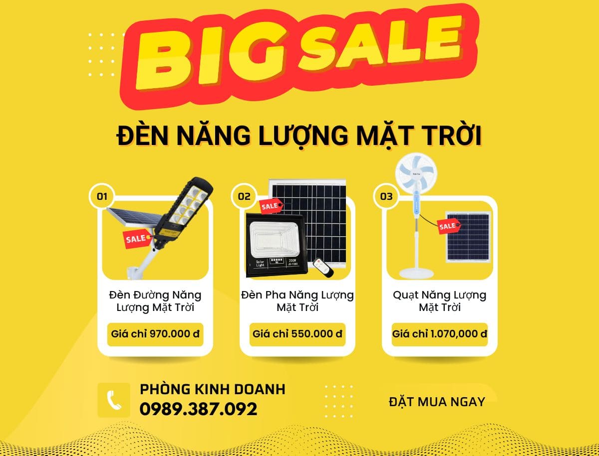 ĐÓN HÈ CÙNG ƯU ĐÃI -  ĐÈN NĂNG LƯỢNG MẶT TRỜI GIẢM GIÁ ĐẾN 10%