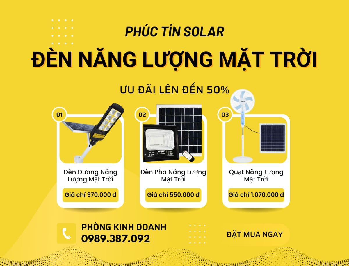 ƯU ĐÃI LẮP ĐẶT ĐÈN NĂNG LƯỢNG MẶT TRỜI TẠI TP.HỒ CHÍ MINH