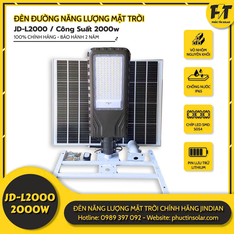Đèn cao áp năng lượng mặt trời 1000W JD-L1000